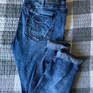 SILVER KENNI ANKLE JEAN